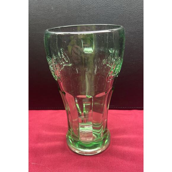 Coca Cola Green Glass Mug With Handle Classic Coke Heavy 14‎ Ounce - Picture 2 of 7